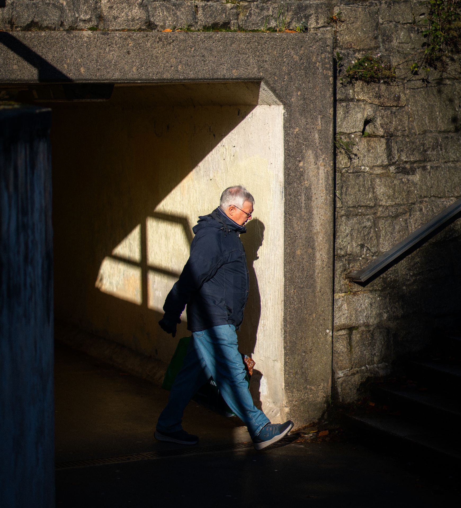 Man In Shadow In Truro, photography by Adam Drake Studio, Cornwall